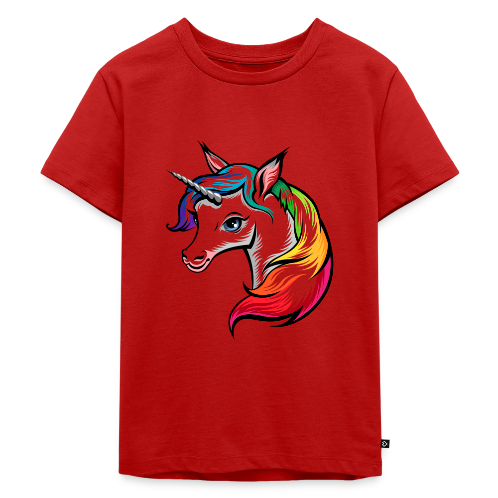 Premium T-Shirt Kinder Regenbogen-Einhorn | Top-Qualität
