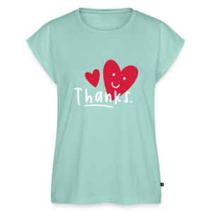Frauen T-Shirt mit gerollten Ärmeln | Boyfriend-Stil