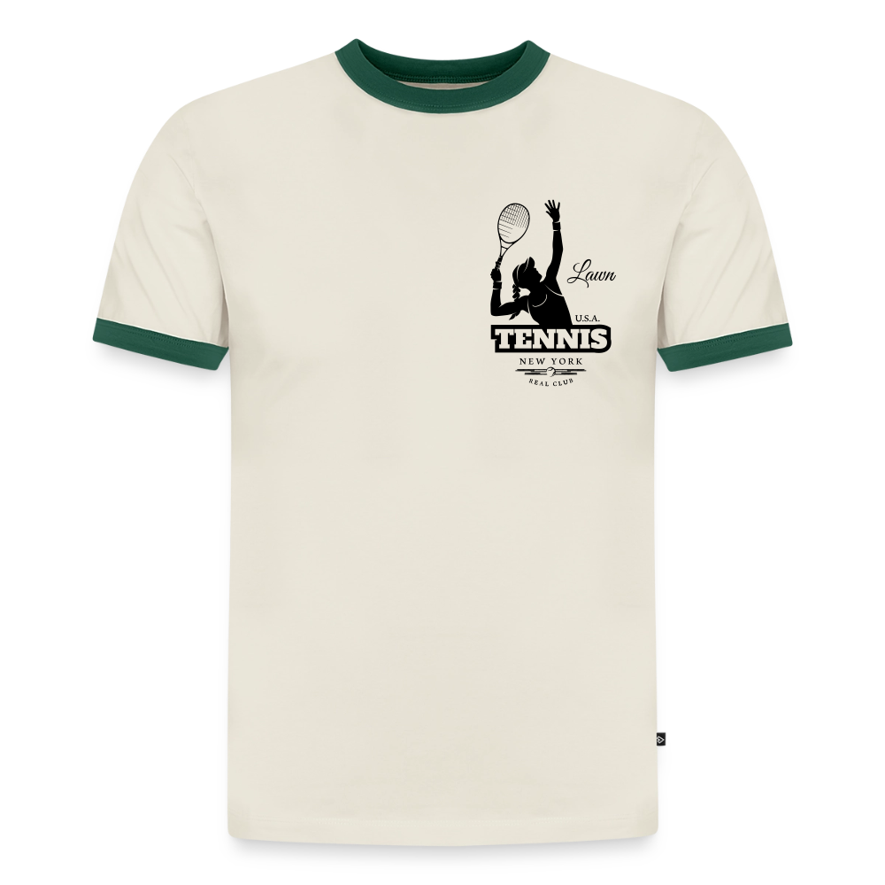Slim Fit Kontrast Organic T-Shirt Herren | 95 % Bio-Baumwolle