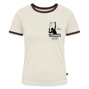 Frauen Tennis Kontrast-T-Shirt aus 100 % Baumwolle | Sportlich