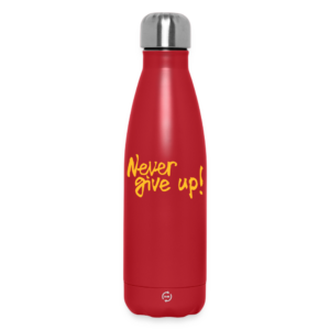 Thermosflasche 500 ml „Never Give Up“ | Edelstahl & nachhaltig