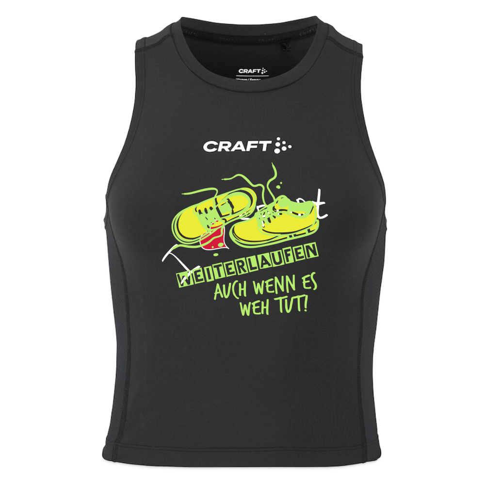 Crop Singlet für Frauen – Sportliches Motiv & enge Passform