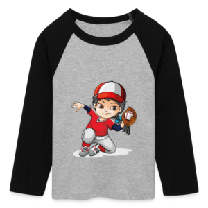 Cropped Baseball T-Shirt 3/4 Arm Damen | Stretch & bauchfrei