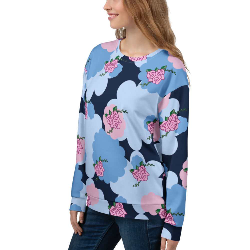 Unisex-Pullover mit Allover-Druck – Bild 3