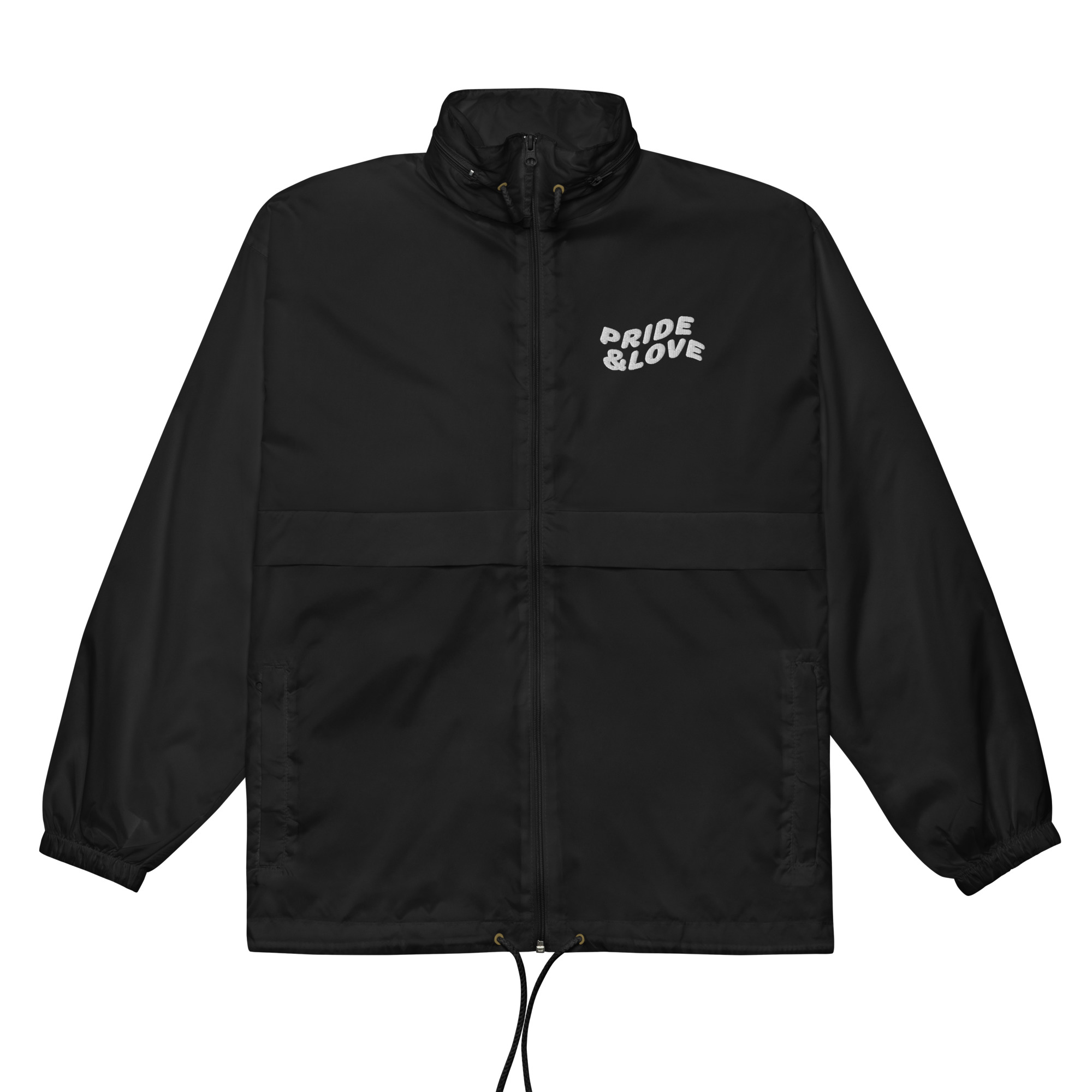 Unisex-Windjacke mit 2 Reißverschlusstaschen