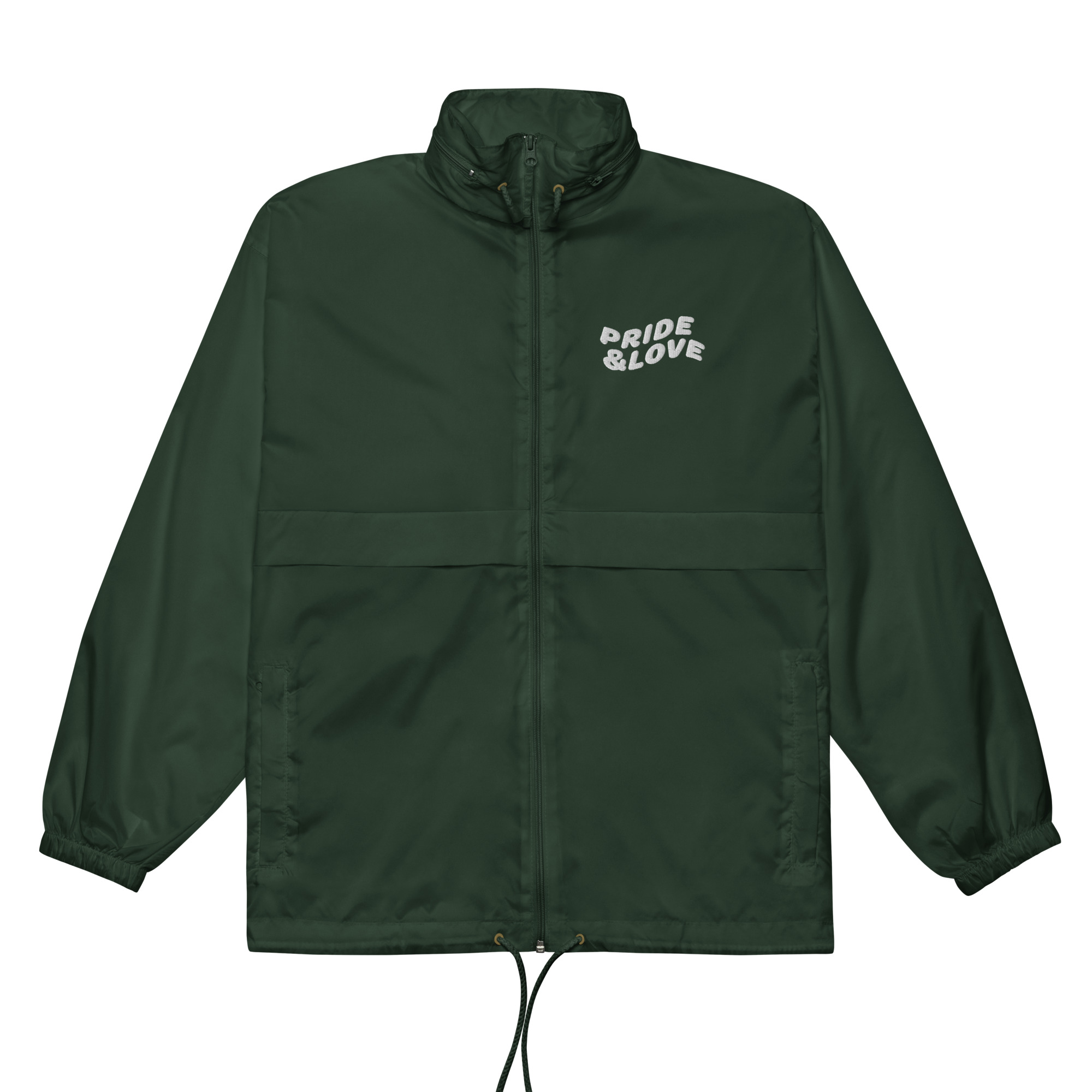 Unisex-Windjacke mit 2 Reißverschlusstaschen
