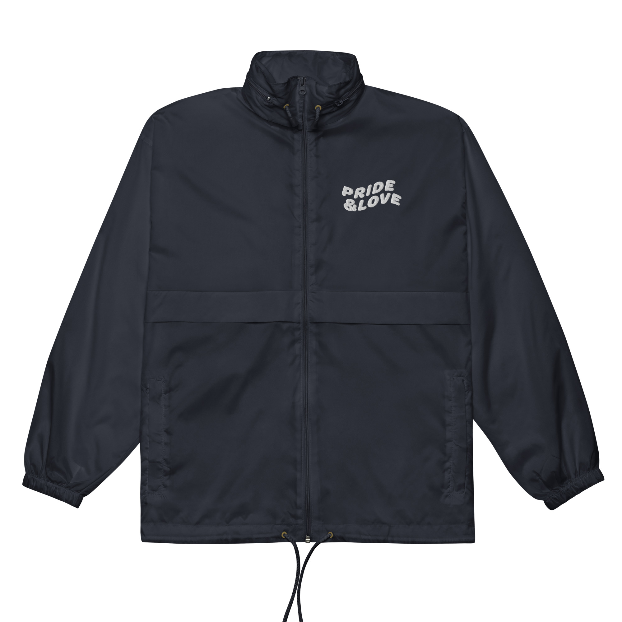 Unisex-Windjacke mit 2 Reißverschlusstaschen